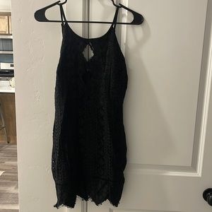 Black lace cocktail dress